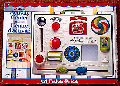 vintage fisher price crib activity center