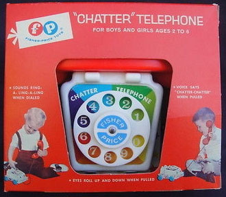 RESERVED for MATHILDE, chatter Telephone, Fisher Price #747, vintage  toys