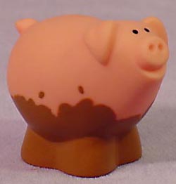 Fisher Price Little People Pink Pig in Mud 